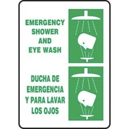 Accuform BILINGUAL Safety Sign EMERGENCY SBMFSR503XT SBMFSR503XT
